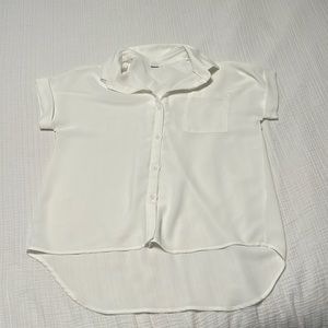 White button up collared shirt